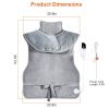 36.6x22in Electric Heating Wrap for Neck Shoulder Fast Heating Pad Mat Heated Neck Wrap for Back Pain Relief with 6 Temperature Settings 4 Timer Modes