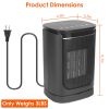 1500W Electric Space Heater Ceramic Heater Fan 90ºOscillating Heating Fan with 3 Modes Remote Control Digital Display Tip-over Overheating Protection