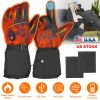 Electric Heated Gloves Battery Powered USB Touchscreen Thermal Gloves Windproof Winter Hands Warmer Unisex for Outdoor Motorcycle Cycling Skiing Skati