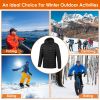 Heated Jacket Electric Heating Coat Lightweight Winter Hooded Jacket with 3-Level Heating Modes 8 Heating Zones Detachable Zipper Hood