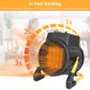 1500W Portable Electric Space Heater Personal Fan w/ Overheat Protection Adjustable Temperature Ceramic Heater for Bedroom Office Desk