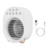 4 In 1 Portable Mini Desktop Air Conditioner Fan Water Mist Cooling Fan USB Rechargeable Humidifier Fan Evaporative Air Cooler 3 Wind Modes Colorful L