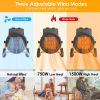 1500W Portable Electric Space Heater Personal Fan w/ Overheat Protection Adjustable Temperature Ceramic Heater for Bedroom Office Desk