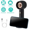 Portable Handheld Fan Rechargeable Pocket Personal Fan Quiet Desk Phone Holder Fan with 3 Speeds Removable Base for Commute Office Outdoor Indoor