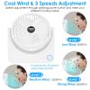 6.5in Desk Fan USB Powered 3 Speeds Table Cooling Fan Tilt Quiet Desktop Fan for Bedroom Office
