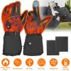 Electric Heated Gloves Battery Powered USB Touchscreen Thermal Gloves Windproof Winter Hands Warmer Unisex for Outdoor Motorcycle Cycling Skiing Skati