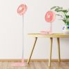 Portable Folding Desk Table Fan Quiet USB Rechargeable Telescopic Standing Floor Fan w/ 4 Speeds Adjustable Height 180° Tilting Angle For Office Home