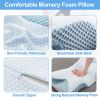 Memory Foam Pillow Neck Support Pillow for Pain Relief Sleeping Ergonomic Contour Orthopedic Support Side Back Stomach Sleeper