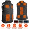 Heated Vest Electric USB Jacket Men Women Heating Coat Thermal Body Warmer Wear with 3 Temperature Levels