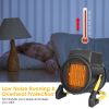 1500W Portable Electric Space Heater Personal Fan w/ Overheat Protection Adjustable Temperature Ceramic Heater for Bedroom Office Desk