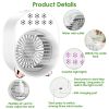 4 In 1 Portable Mini Desktop Air Conditioner Fan Water Mist Cooling Fan USB Rechargeable Humidifier Fan Evaporative Air Cooler 3 Wind Modes Colorful L