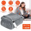 Electric Heated Throw Flannel Heated Blanket with 10 Heat Settings Auto off Washable for Home Office Usage 59x71in