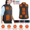 Heated Vest Electric USB Jacket Men Women Heating Coat Thermal Body Warmer Wear with 3 Temperature Levels