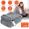 Electric Heated Throw Flannel Heated Blanket with 10 Heat Settings Auto off Washable for Home Office Usage 59x51in