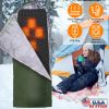 Heated Sleeping Bag Liner Powered By USB Plug Power Bank 3 Temperature Levels with Carrying Bag Machine Washable Electric Tent Heating Pad For Camping