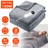 Electric Heated Throw Flannel Heated Blanket with 10 Heat Settings Auto off Washable for Home Office Usage 59x71in