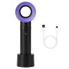 Portable Handheld Bladeless Fan Rechargeable Cooling USB Fan Desktop Use Fan w/ 3 Gears LED Indicator Cooling Fan