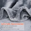 Electric Heated Throw Flannel Heated Blanket with 10 Heat Settings Auto off Washable for Home Office Usage 59x51in