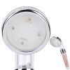Handheld Shower Head High Pressure Powerful Filter Shower Head with 7 Colors Changing Light