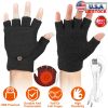 USB Wool Heated Gloves Mitten Half Fingerless Glove Electric Heated Gloves for Laptop PC