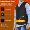 Heat Jacket Vest 3 Heating Gear Adjustable USB Heated Vest Warm Heat Coat Vest w/ 5 Heating Zones For Men Women Winter Outdoor Activity