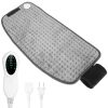 11.41x24.41in Electric Heating Pad for Back Abdomen Shoulder with 10 Adjustable Temperature Smart Timer Setting Therapy Pain Relief Pad