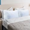 Cooling Memory Foam Pillow Ventilated Soft Bed Pillow w/ Cooling Gel Infused Memory Foam Heat Moisture Reducing Cooling Fiber Breathable Machine Washa