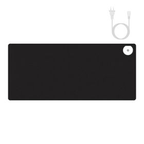Warm Desk Pad Waterproof Heated Mouse Pad for Office Heated Desk Mat with 3 Temperature Levels 3 Timer Settings 31.5x13in Black