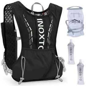 Sport Hydration Vest Running Backpack with 15oz 50oz Water Bladder Adjustable Strap Storage Bag for Trail Running Marathon Race Hiking