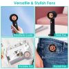 Portable Handheld Fan Rechargeable Pocket Personal Fan Quiet Desk Phone Holder Fan with 3 Speeds Removable Base for Commute Office Outdoor Indoor