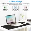 Warm Desk Pad Waterproof Heated Mouse Pad for Office Heated Desk Mat with 3 Temperature Levels 3 Timer Settings 31.5x13in Black