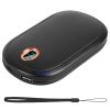 Rechargeable Hand Warmer Electric Hand Heater Portable Reusable Pocket Warmer Power Bank with Digital Display 2 Levels Double-sided Heating