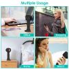Portable Handheld Fan Rechargeable Pocket Personal Fan Quiet Desk Phone Holder Fan with 3 Speeds Removable Base for Commute Office Outdoor Indoor
