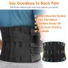 Back Support Brace Breathable Mesh Lumbar Support Belt Adjustable Lower Back Brace with Stays and Springs for Pain Relief for Men Women