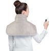 22.4x16.3in Large Weighted Heating Pad for Neck and Shoulders Electric Fast Heating Mat Neck Wrap Cushion Pain Relief with 6 Temperature Settings 4 Ti