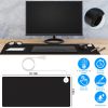 Warm Desk Pad Waterproof Heated Mouse Pad for Office Heated Desk Mat with 3 Temperature Levels 3 Timer Settings 31.5x13in Black