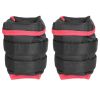Ankle Weights Set 2.2/4.4LBS Pair Wrist Arm Ankle Weight with Iron Sandbags Fillings Length Adjustable Strap For Workout Physical Therapy Strength Tra