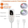 36.6x22in Electric Heating Wrap for Neck Shoulder Fast Heating Pad Mat Heated Neck Wrap for Back Pain Relief with 6 Temperature Settings 4 Timer Modes