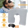 Travel Pillow Inflatable U Shape Neck Pillow Neck Support Head Rest Office Nap Car Airplane Cushion