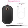 Rechargeable Hand Warmer Electric Hand Heater Portable Reusable Pocket Warmer Power Bank with Digital Display 2 Levels Double-sided Heating