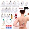 32 Cups Chinese Massage Therapy Cupping Set Body Vacuum Suction Kit Acupoint Massage Kit
