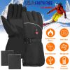 Electric Heated Gloves Battery Powered USB Touchscreen Thermal Gloves Windproof Winter Hands Warmer Unisex for Outdoor Motorcycle Cycling Skiing Skati