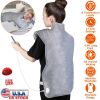 36.6x22in Electric Heating Wrap for Neck Shoulder Fast Heating Pad Mat Heated Neck Wrap for Back Pain Relief with 6 Temperature Settings 4 Timer Modes