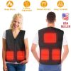 Heat Jacket Vest 3 Heating Gear Adjustable USB Heated Vest Warm Heat Coat Vest w/ 5 Heating Zones For Men Women Winter Outdoor Activity