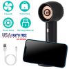 Portable Handheld Fan Rechargeable Pocket Personal Fan Quiet Desk Phone Holder Fan with 3 Speeds Removable Base for Commute Office Outdoor Indoor