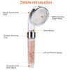 Handheld Shower Head High Pressure Powerful Filter Shower Head with 7 Colors Changing Light