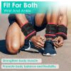 Ankle Weights Set 2.2/4.4LBS Pair Wrist Arm Ankle Weight with Iron Sandbags Fillings Length Adjustable Strap For Workout Physical Therapy Strength Tra