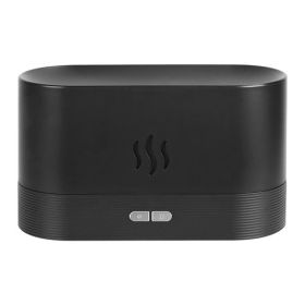 3D Flame Air Humidifier Essential Oil Ultrasonic Aroma Diffuser Bedroom Mist Home Spa Yoga Office Relax 2 Brightness with No Water Auto off Protection