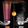 Handheld Shower Head High Pressure Powerful Filter Shower Head with 7 Colors Changing Light