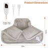 22.4x16.3in Large Weighted Heating Pad for Neck and Shoulders Electric Fast Heating Mat Neck Wrap Cushion Pain Relief with 6 Temperature Settings 4 Ti
